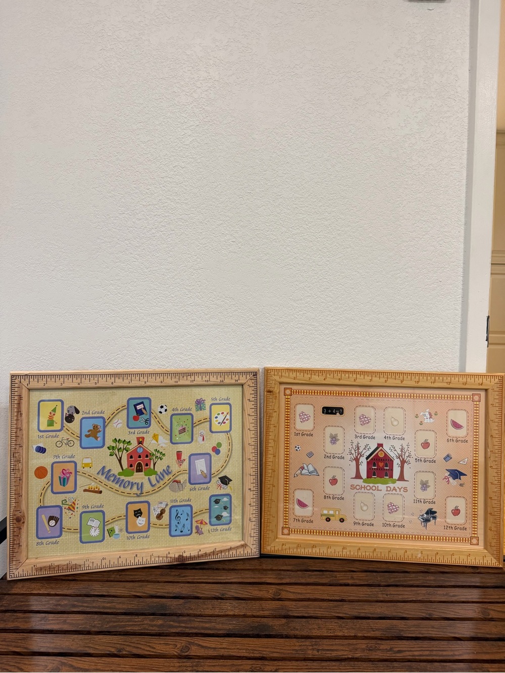 Memory Lane & School Days Framed Home Accents Wall Art - Beige